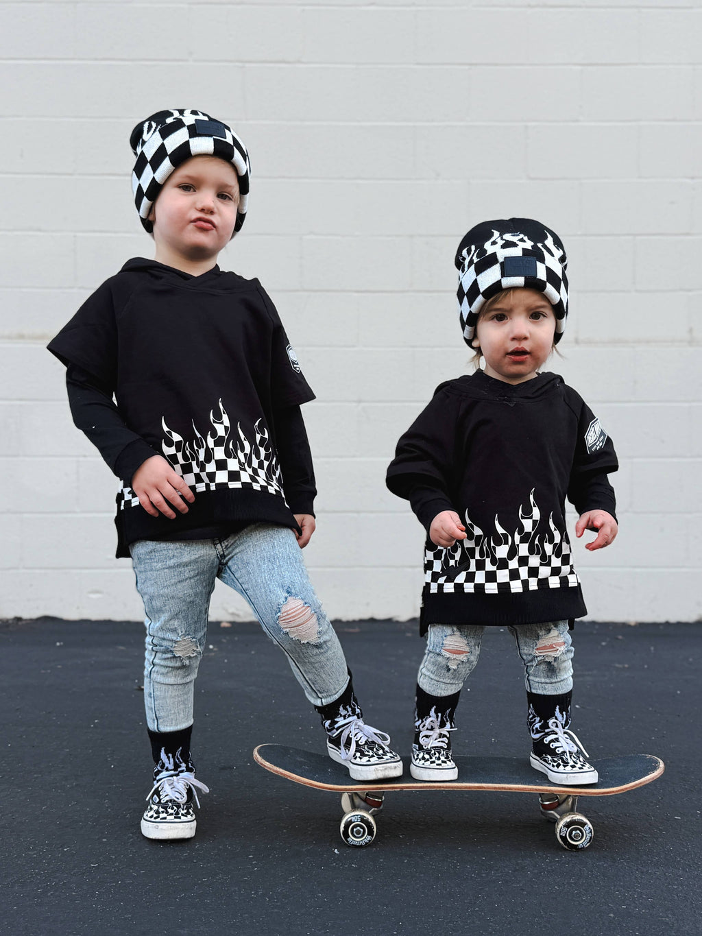 Burnout Checker Flame Beanie