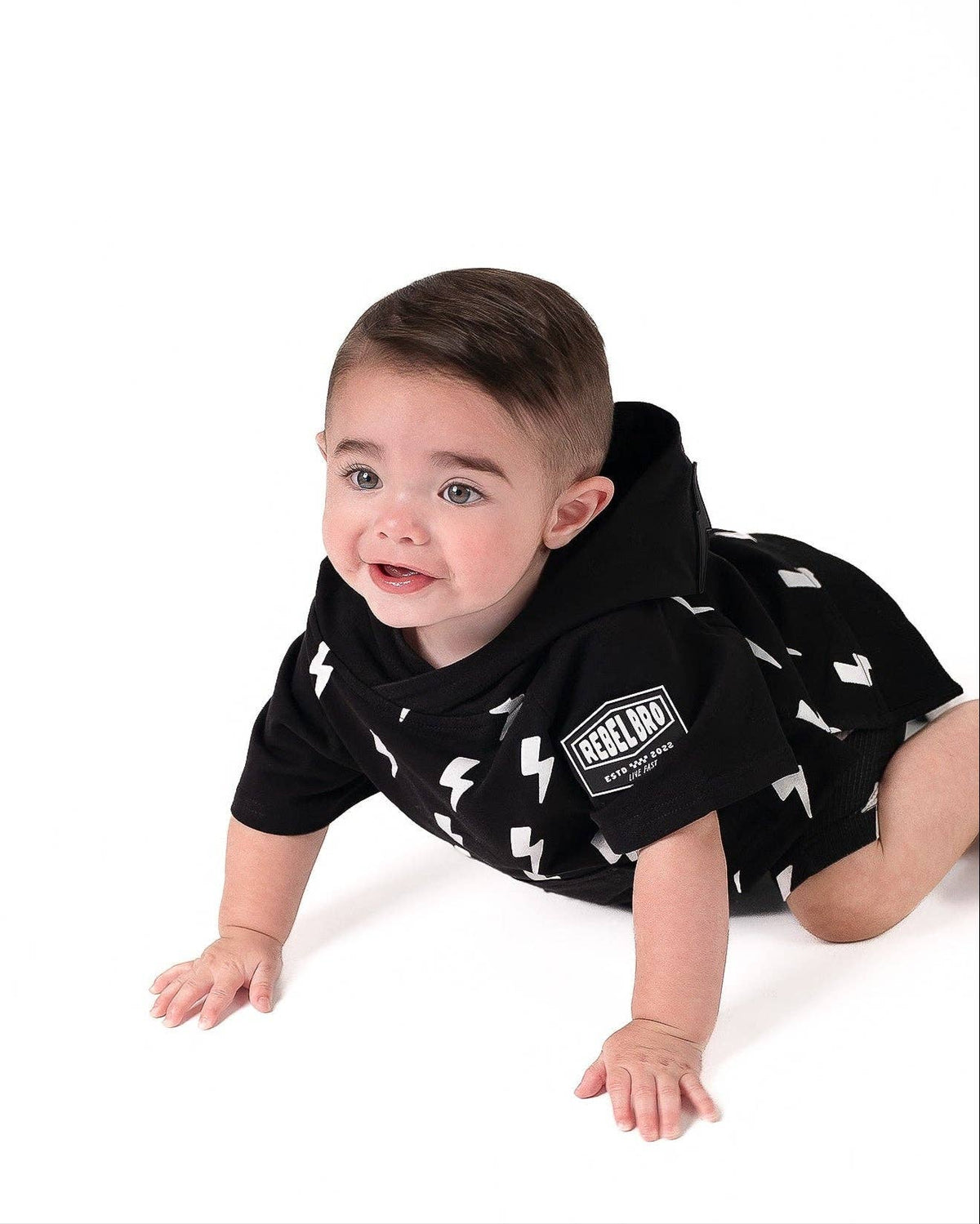 Blackout Bolt Short-Sleeve Hoodie