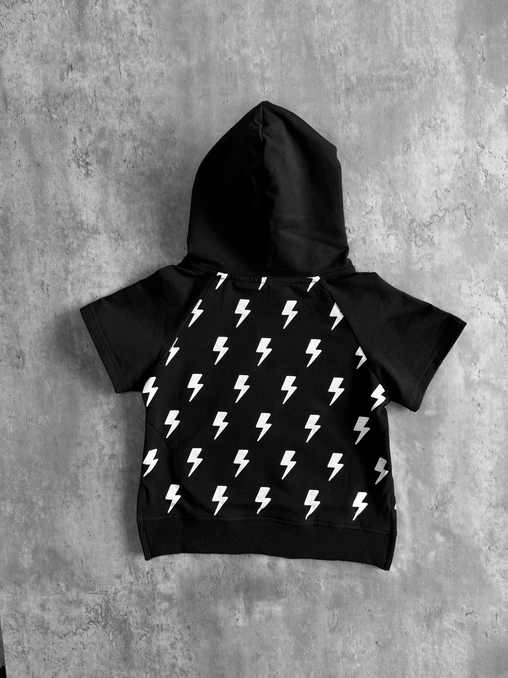 Blackout Bolt Short-Sleeve Hoodie