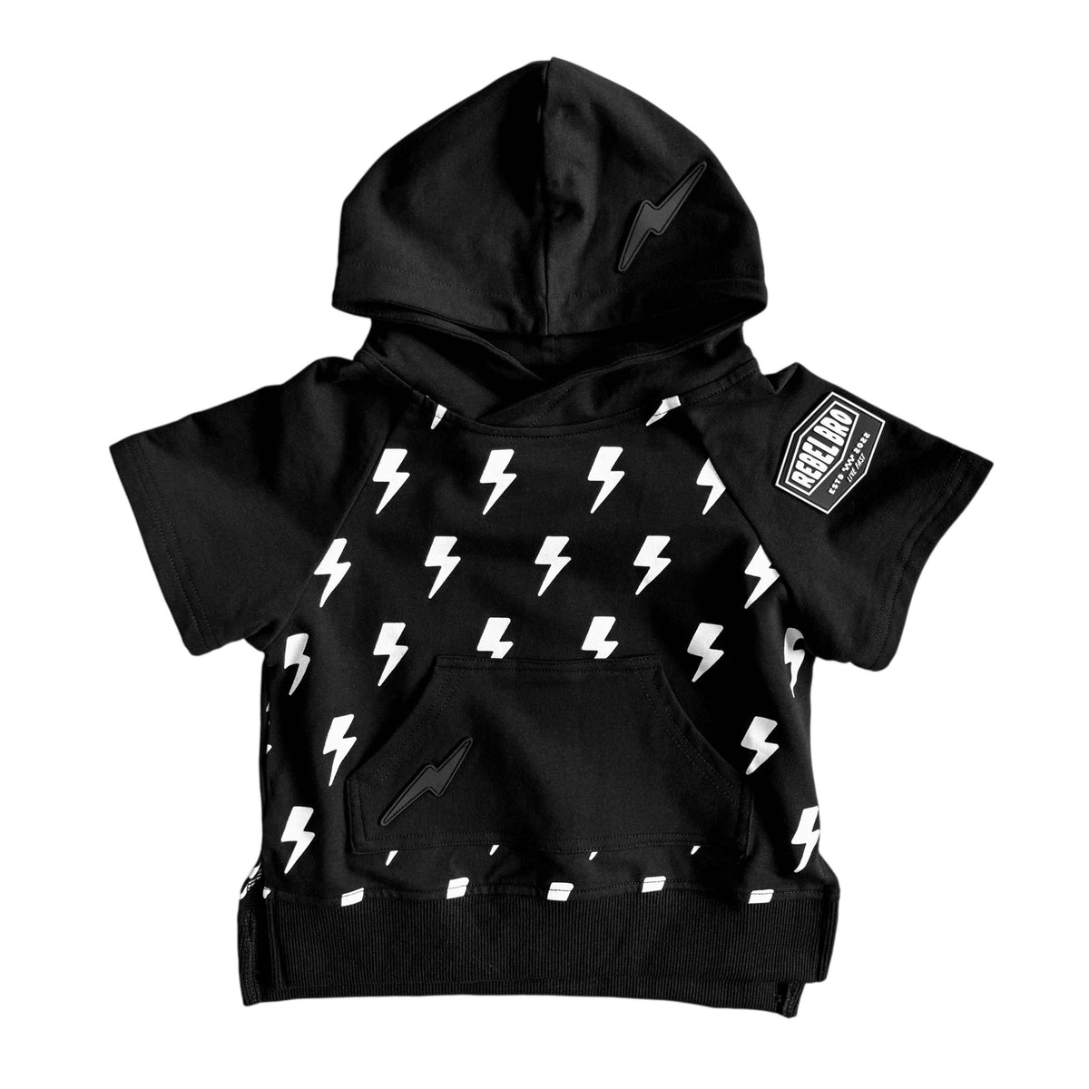 Blackout Bolt Short-Sleeve Hoodie