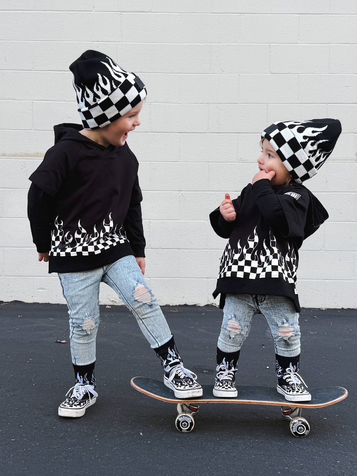 Burnout Checker Flame Beanie