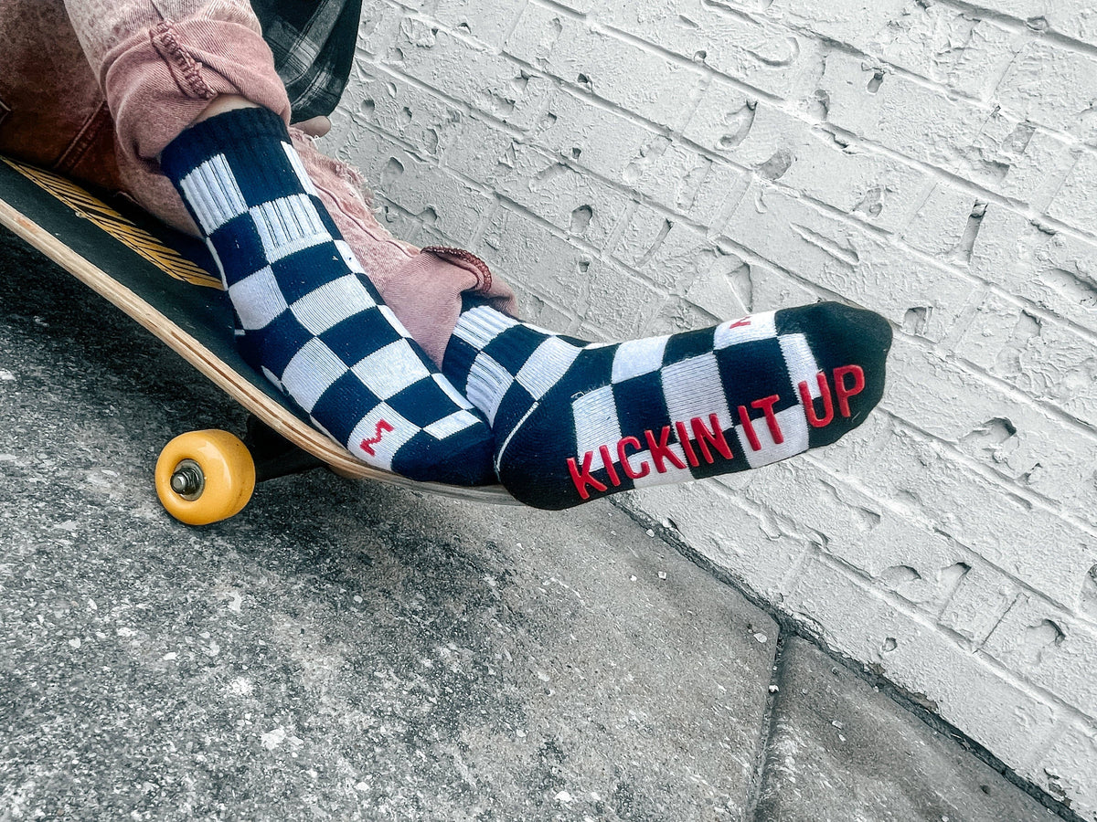 Checkered Flag Crew Socks