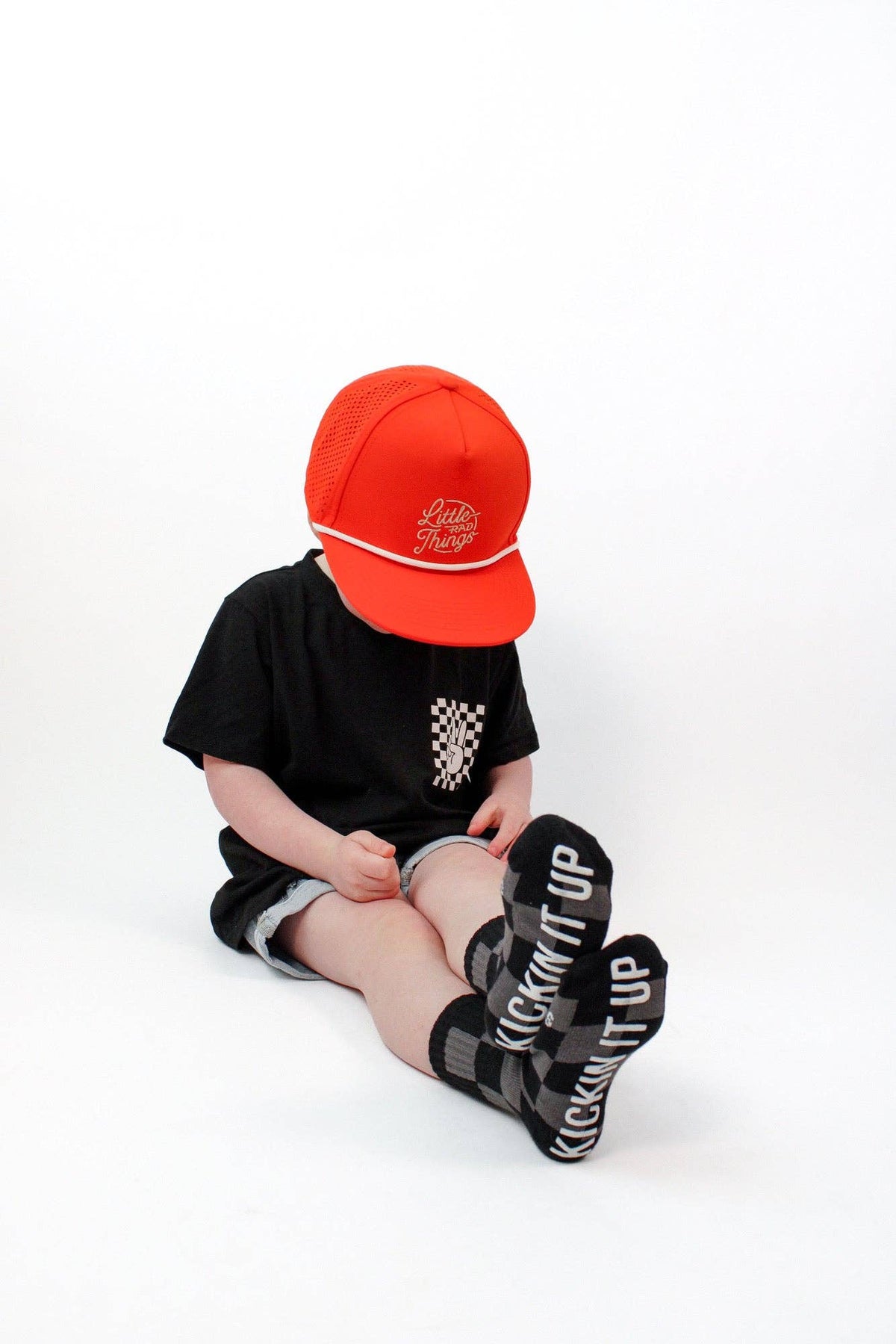 Midnight Checker Crew Socks