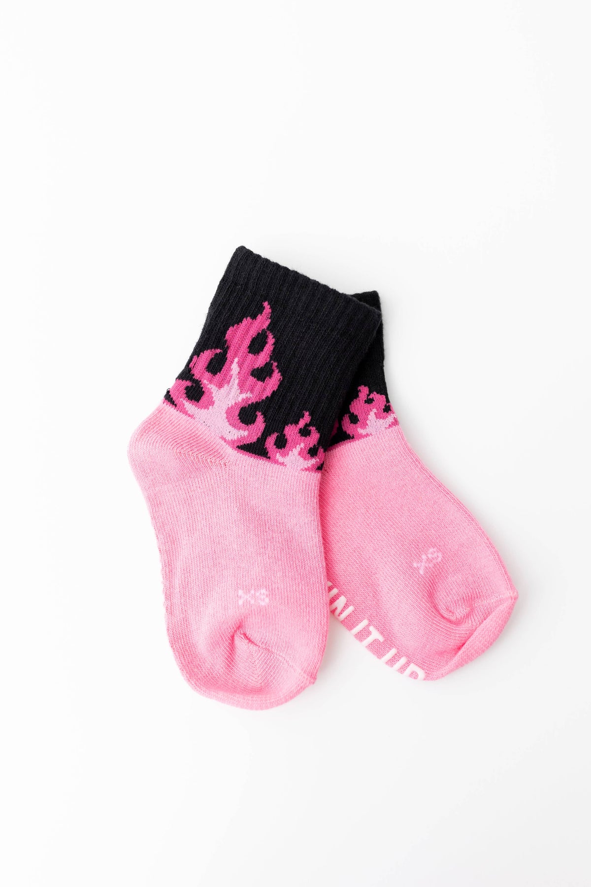 Full Throttle Pink Flame Socks