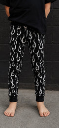 Flame ribbed pants