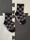 Midnight Checker Crew Socks