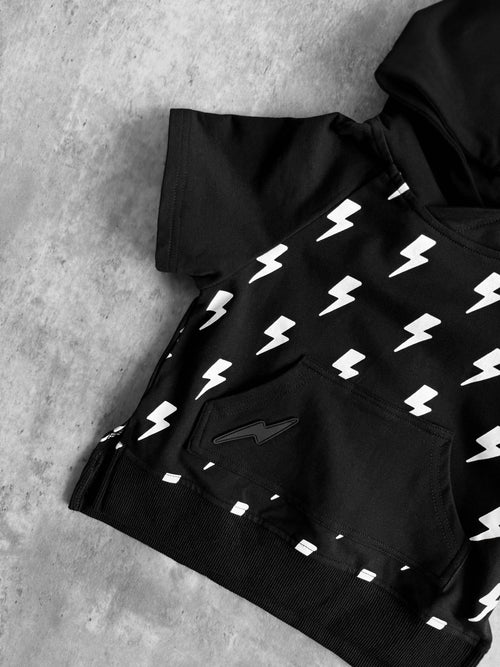 Blackout Bolt Short-Sleeve Hoodie