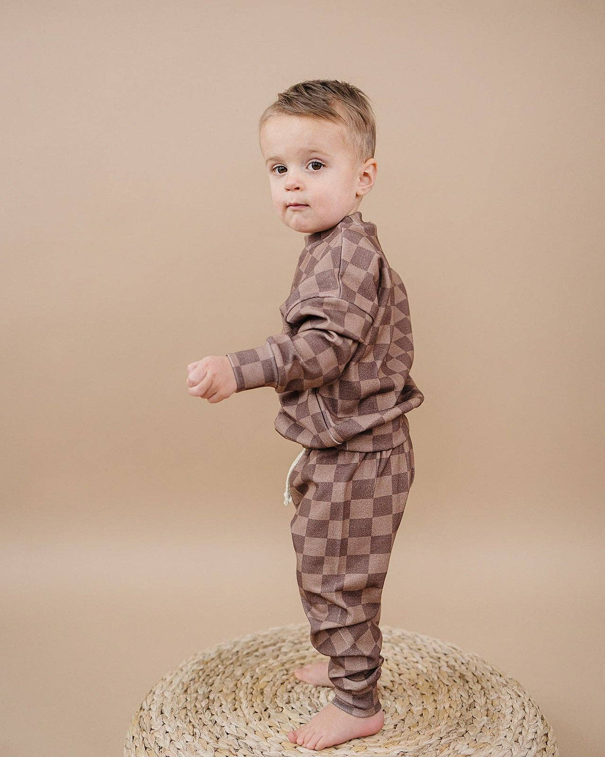 Jogger Set | Espresso Checkered