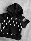 Blackout Bolt Short-Sleeve Hoodie