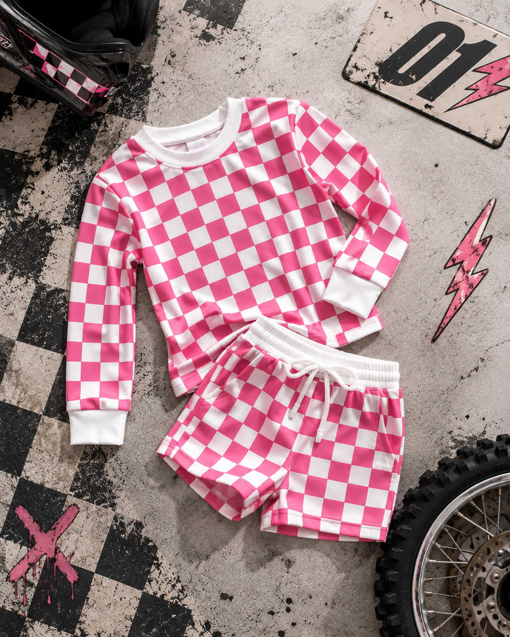 Pink Checker Set