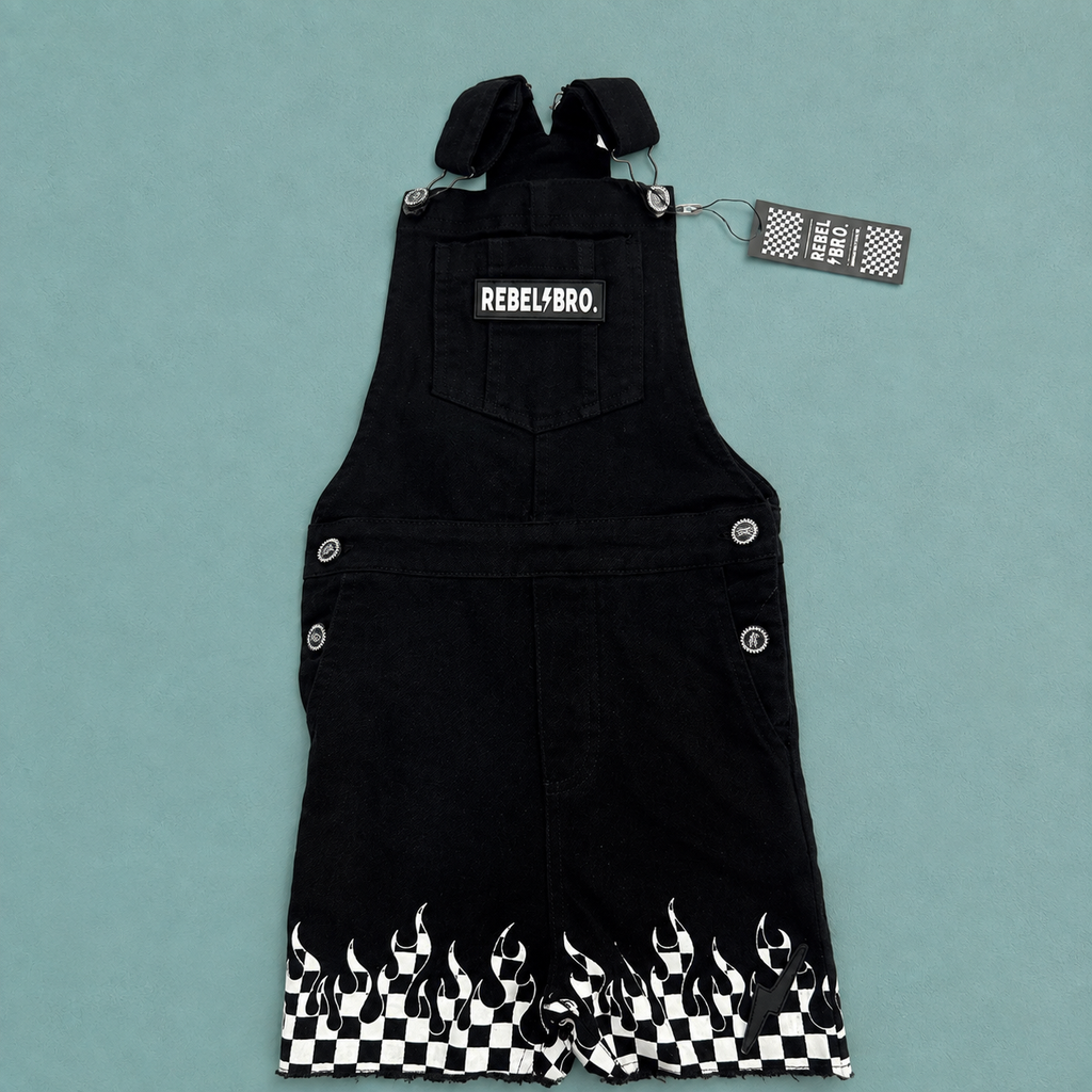 Checkered Heat Cutoff Overalls