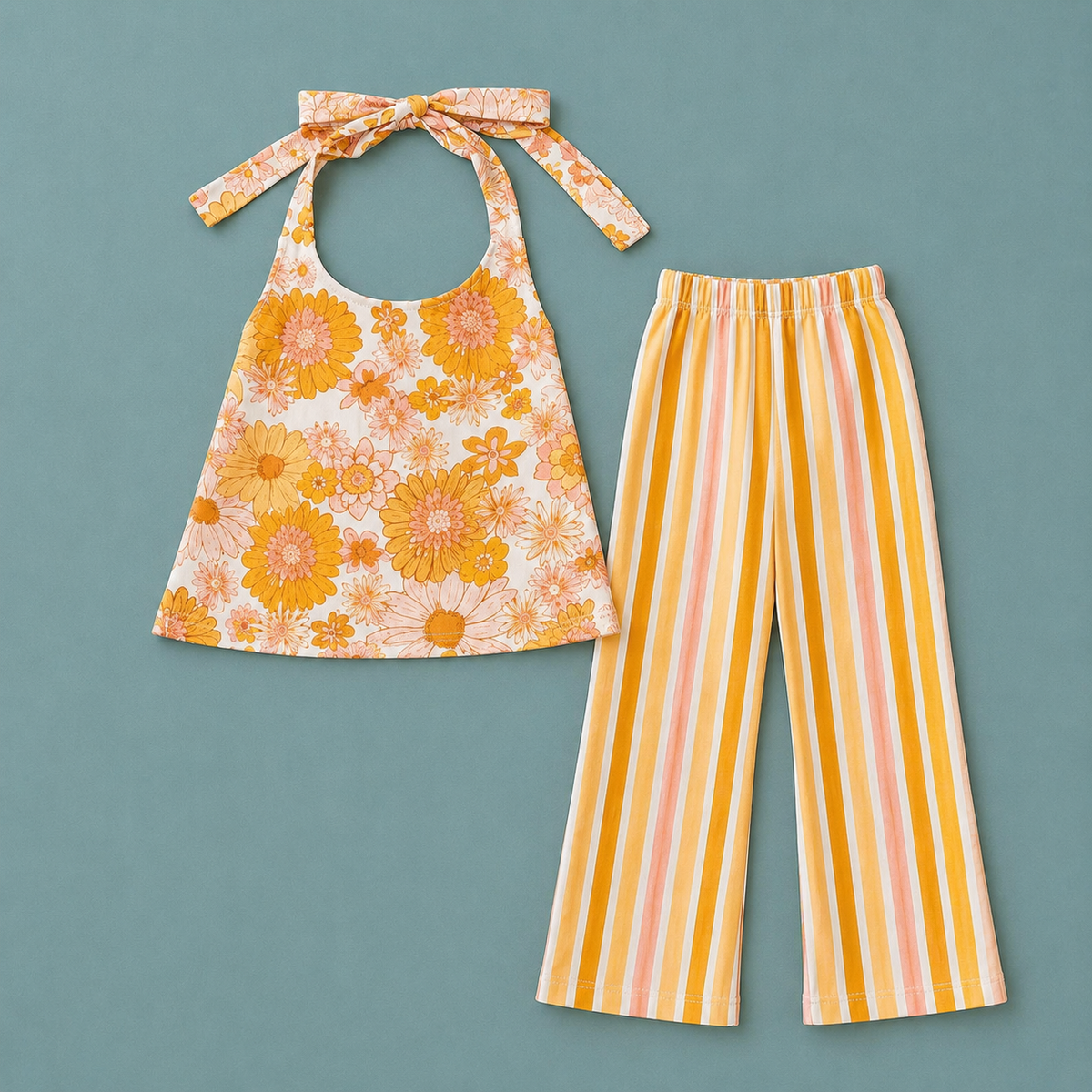 Golden Daisy Bell Bottom Set