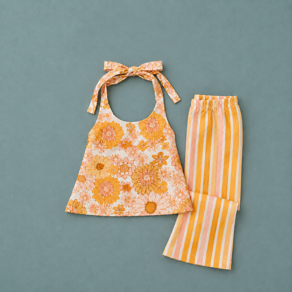 Golden Daisy Bell Bottom Set