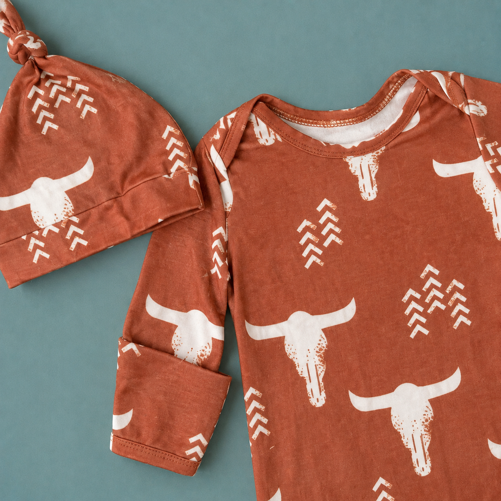 Rust Rider Gown Set - 3/9 mo