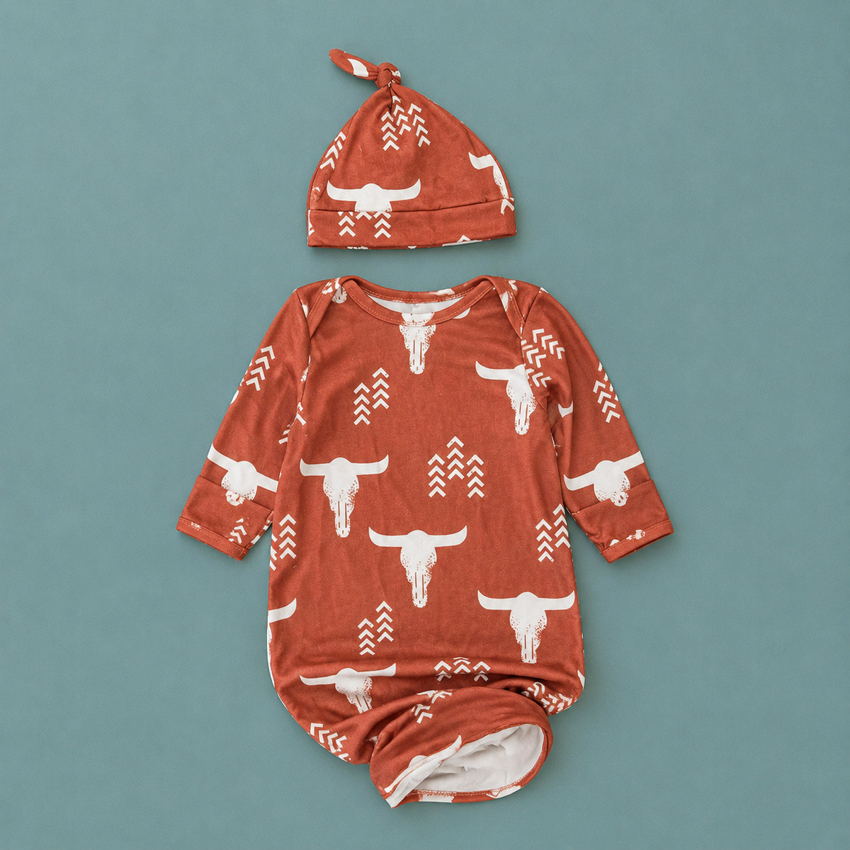 Rust Rider Gown Set - 3/9 mo