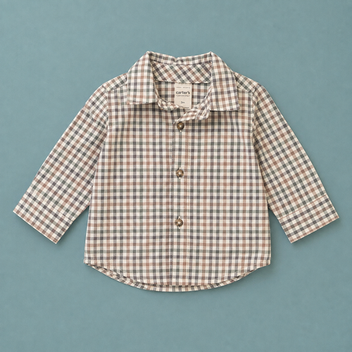 Carter’s Little Gentleman Plaid Shirt - 3 mo