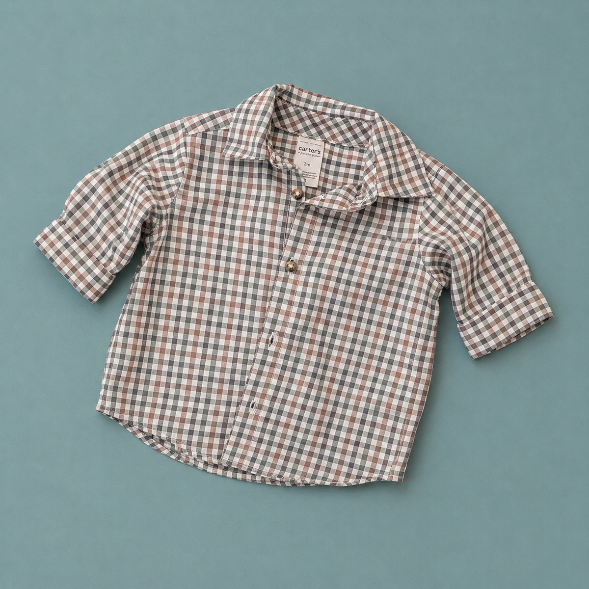 Carter’s Little Gentleman Plaid Shirt - 3 mo