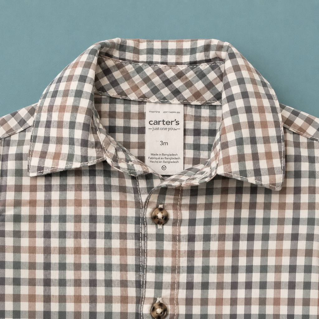 Carter’s Little Gentleman Plaid Shirt - 3 mo