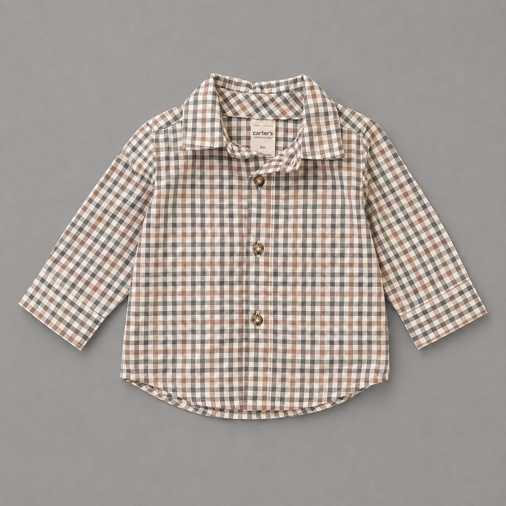 Carter’s Little Gentleman Plaid Shirt - 3 mo