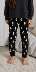 Lightening bolt ribbed pants
