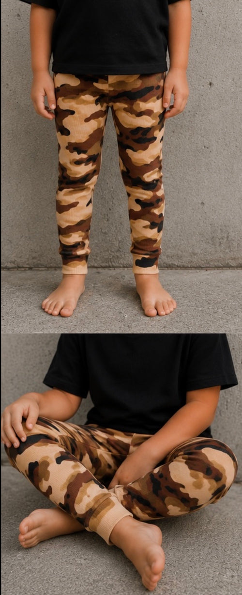 Camo ribbed pants