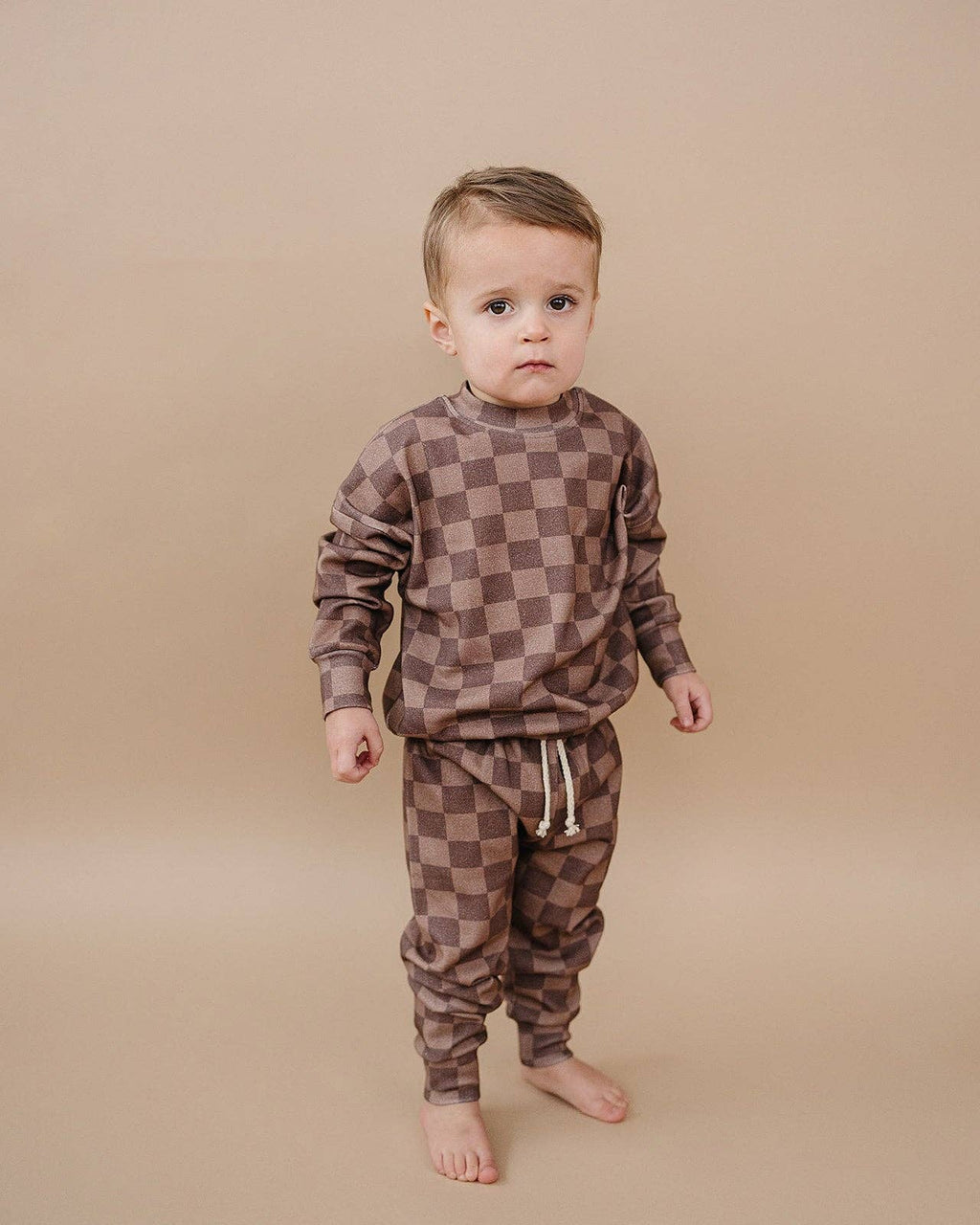 Jogger Set | Espresso Checkered
