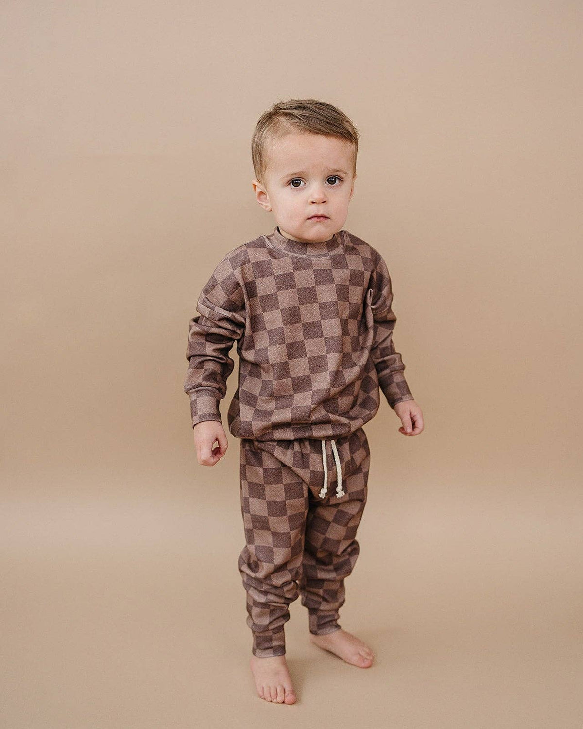 Jogger Set | Espresso Checkered