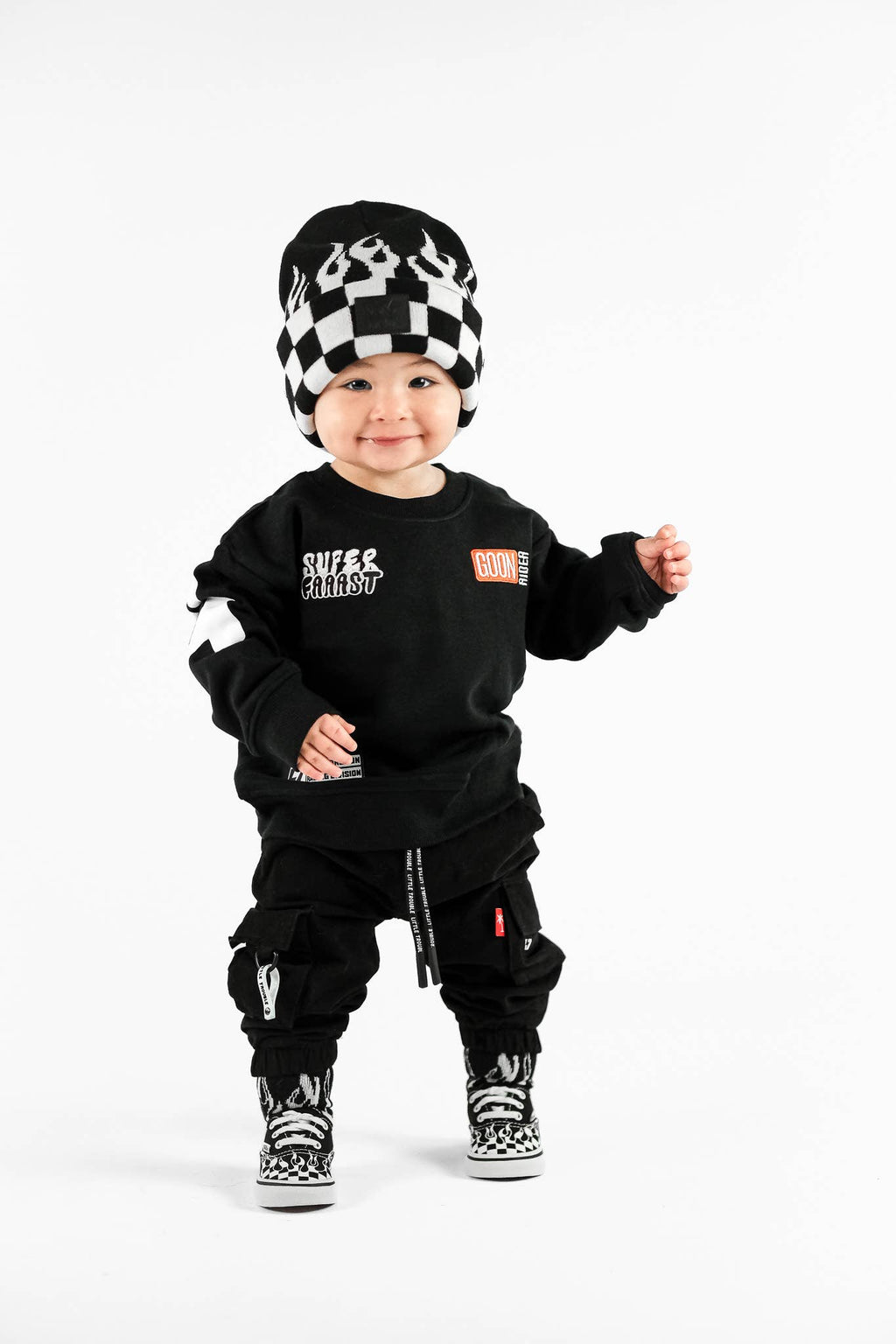 Burnout Checker Flame Beanie