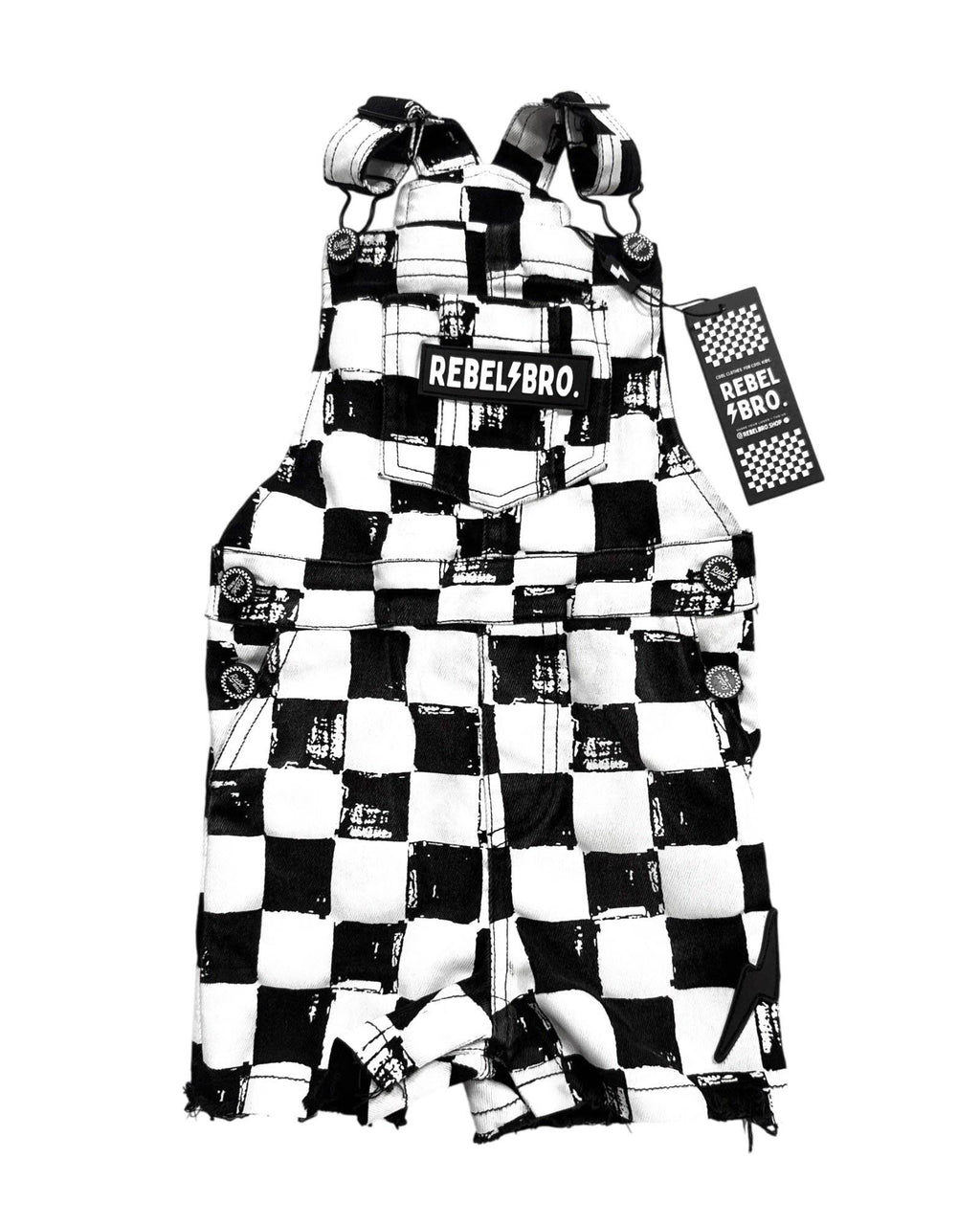 Checkered Flag Cutoff Overalls
