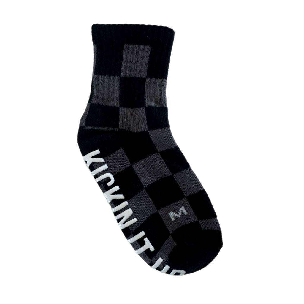 Midnight Checker Crew Socks