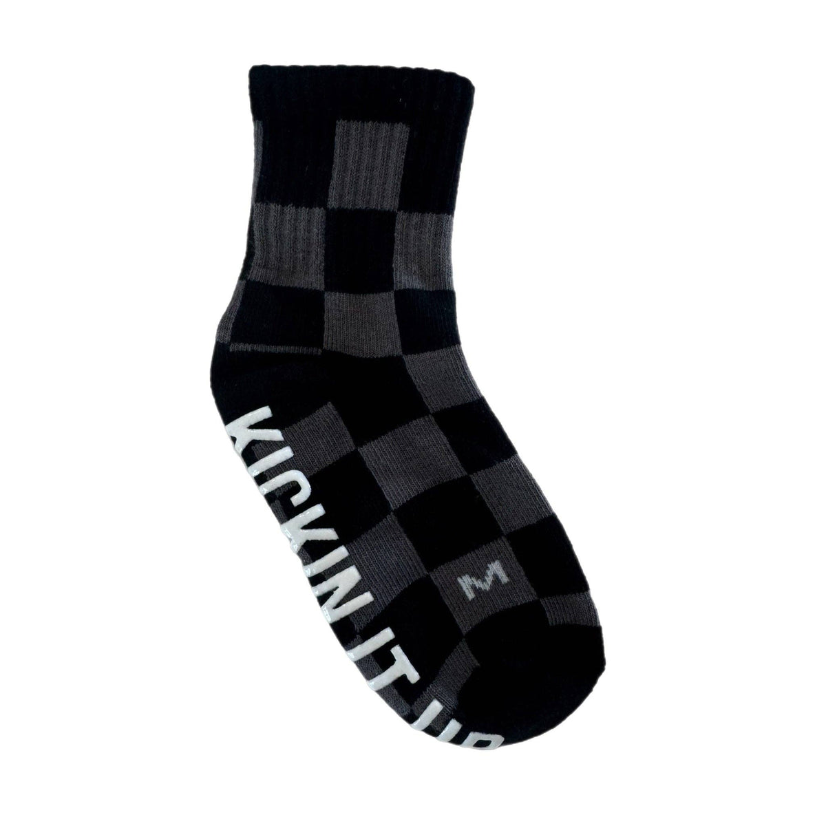 Midnight Checker Crew Socks