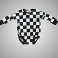 Pit Crew Checkered Bubble Romper